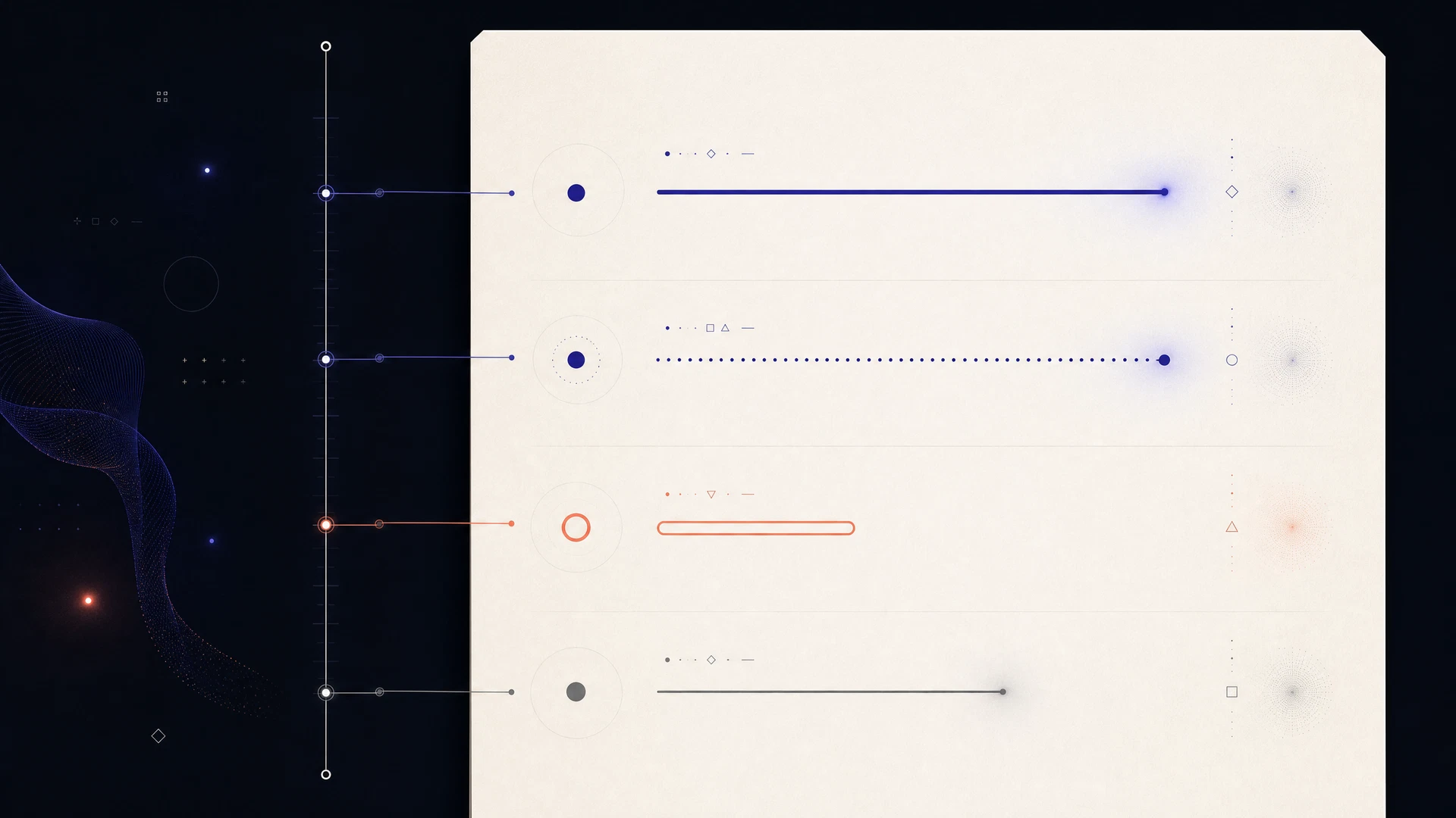 Abstract evidence ledger illustration